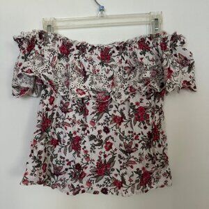 American Eagle Floral Off the Shoulder Top
